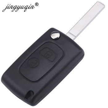 Keyforkess modificato Flip pieghevole chiave a distanza Shell misura per PEUGEOT 307 607 207 407 2BTN portachiavi Fob VA2/HU83 lama - Jingyuqin modificato Flip pieghevole chiave a distanza Shell misura per PEUGEOT 307 607 207 407