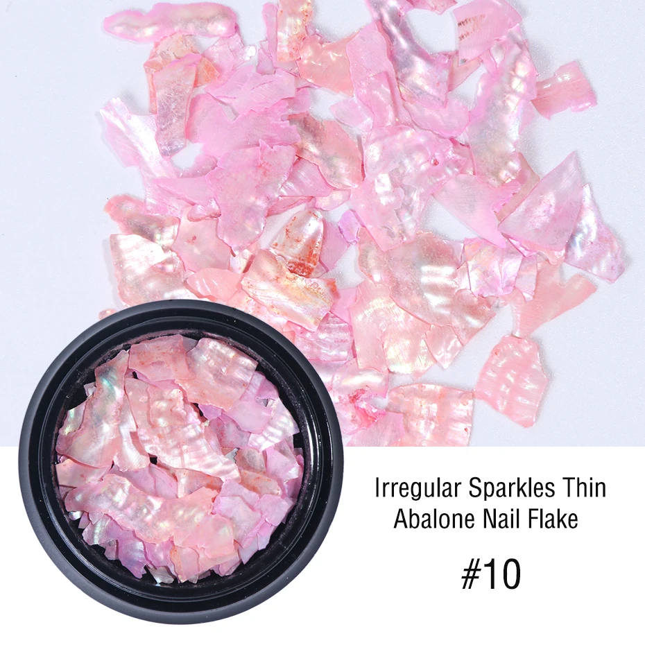 1 Box 3D Nail Sequins Colorful Abalone Shell Marble Irregular Nail Art Broken Slice Glitter Flake DIY Manicure Holographic LA791 (16)