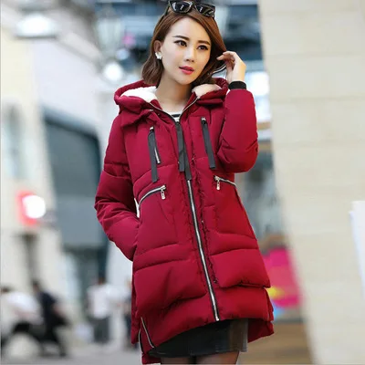 Новое поступление, модная женская куртка с капюшоном, длинное стильное теплое зимнее пальто для женщин, большие размеры M~ 5XL