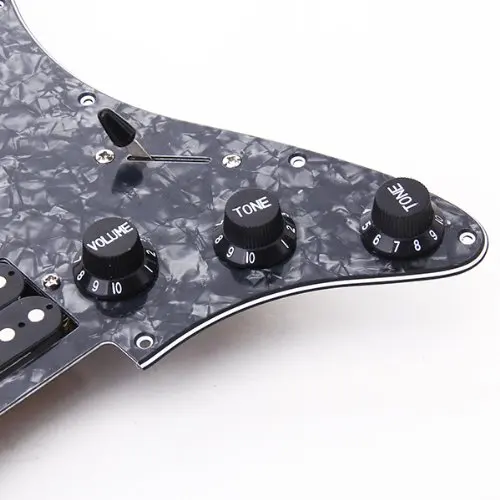 Электрогитара Pickguard звукосниматели загружены Prewired 11 Hole SSH черный жемчуг