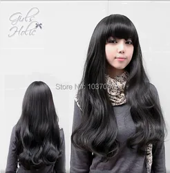 

70 Cm Harajuku Anime Cosplay Wig Young Long Curl Curly Pad For Hair Wigs Synthetic Black Dark Brown Light Brown Blonde Wig