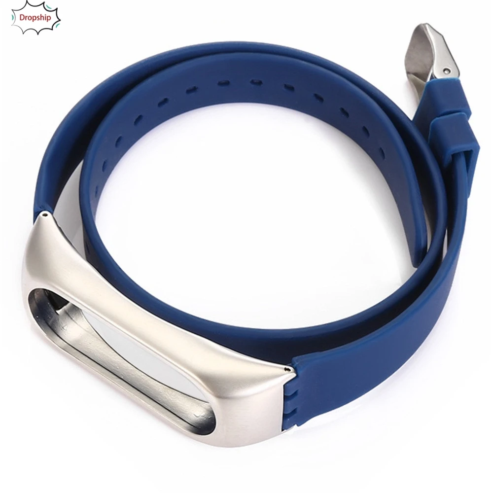 

OTOKY 43cm Strap On Watch Silicon Solid Color Wristband For Xiaomi Mi Band 2 Replacement Strap Apl16 W20d30