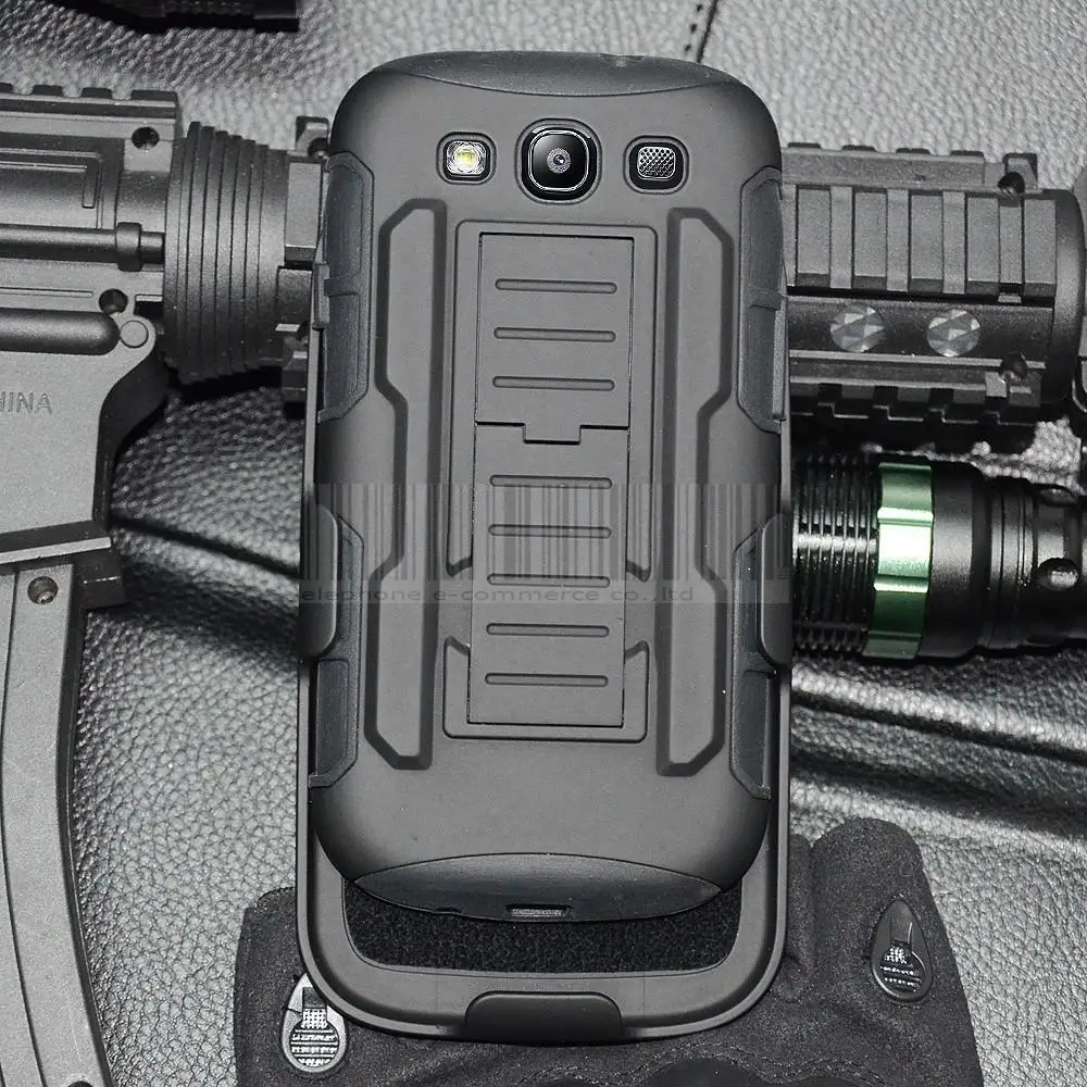 Protective Armor Impact Holster Swivel Case Belt clip For Samsung