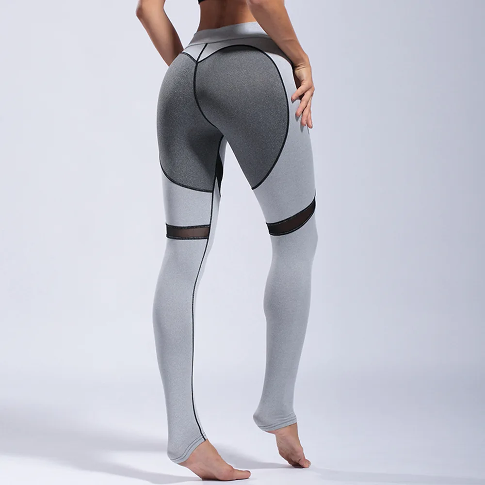 

booty shaped Yoga leggings sport fitness women high waist wrapped slim gray energy seamless pants gym