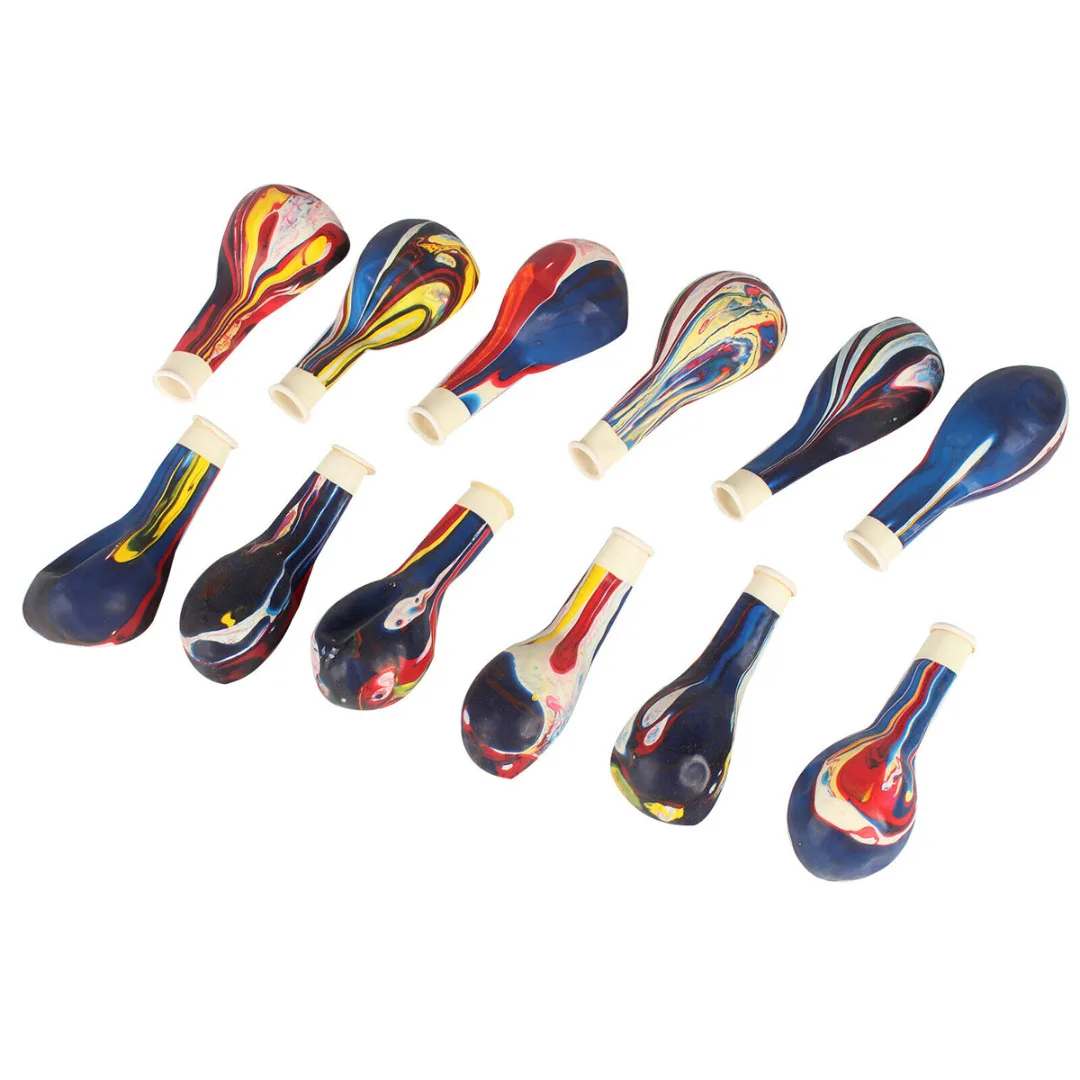 10pcs Party Colorful Cloud Balloons Emulsion Colorful Agate Heavy Duty Tie Dye balloons For Party Event Festival Decor Supplies