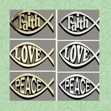 Фирменная Новинка Стекло пленка модные рыбка с надписью Jesus христианский окна для двери автомобиля Elantra Accent Tucson украшение-эмблема вера любить мир клей Стикеры