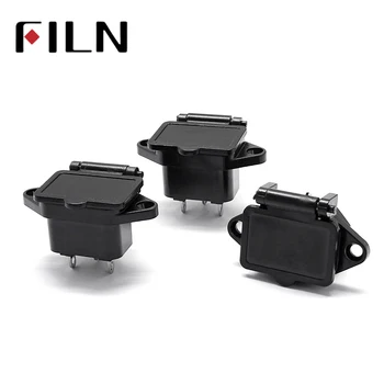 

SS-7B AC250V/15A Male 3Pin Panel Mount Power Socket with Cover