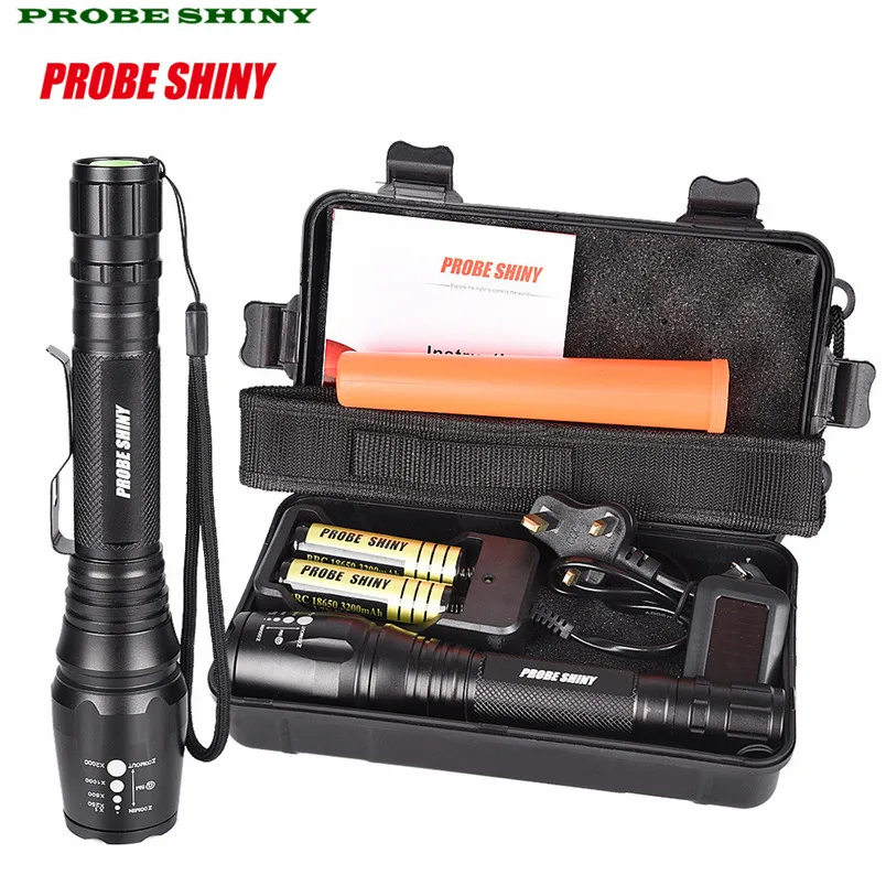G700 X800 CREE XML T6 LED Zoom тактический военный фонарик супер набор британских штепсельных