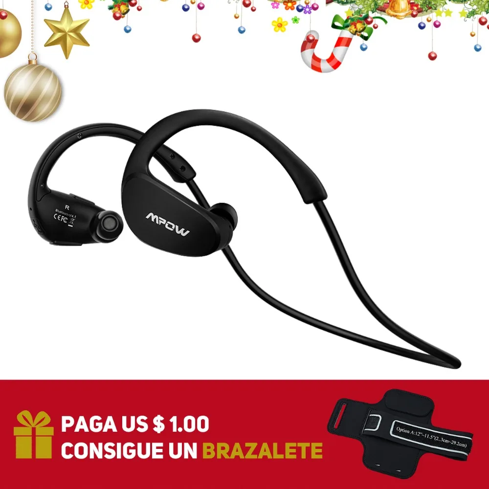 Koop Mpow Cheetah MBH6 Draadloze Bluetooth Hoofdtelefoon Waterdichte Draadloze Koptelefoon Met Microfoon AptX Functie Sport Oortelefoon Voor iPhone