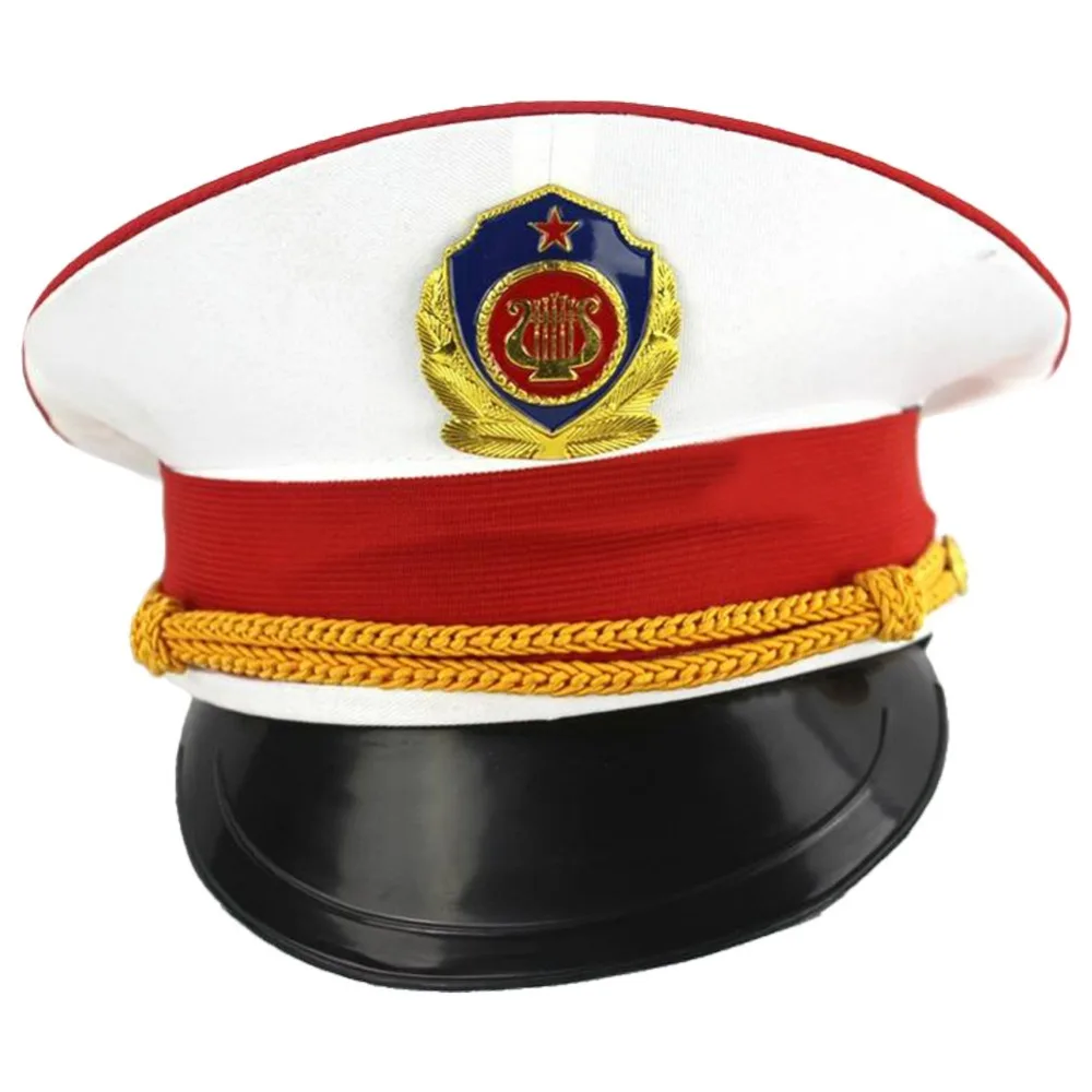 White Band Hat Stag Performance Guards Team Honor Guard Cap Night Bar