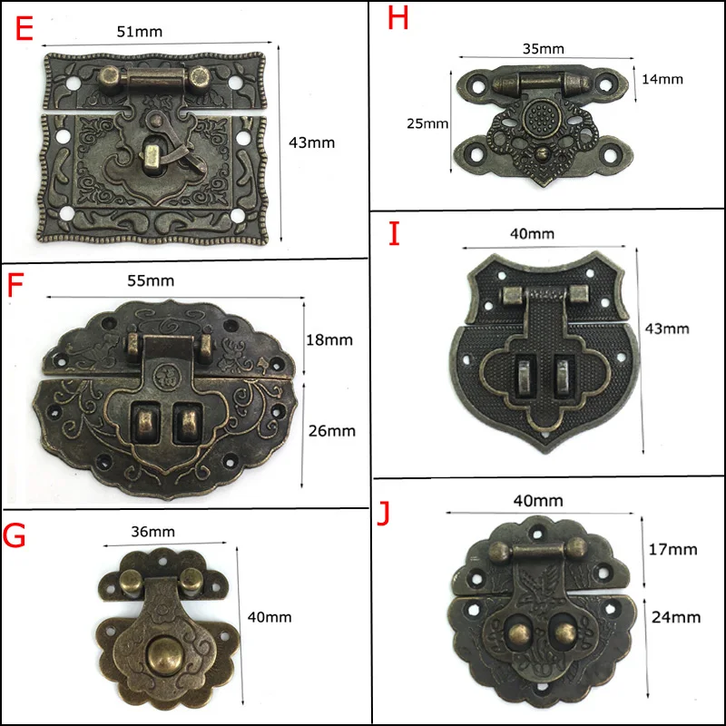 1x Античная бронзовая застежка винтажная декоративная защелка для ювелирных изделий деревянная коробка Пряжка коврик для груди замок для шкафа пряжка ретро мебельная фурнитура