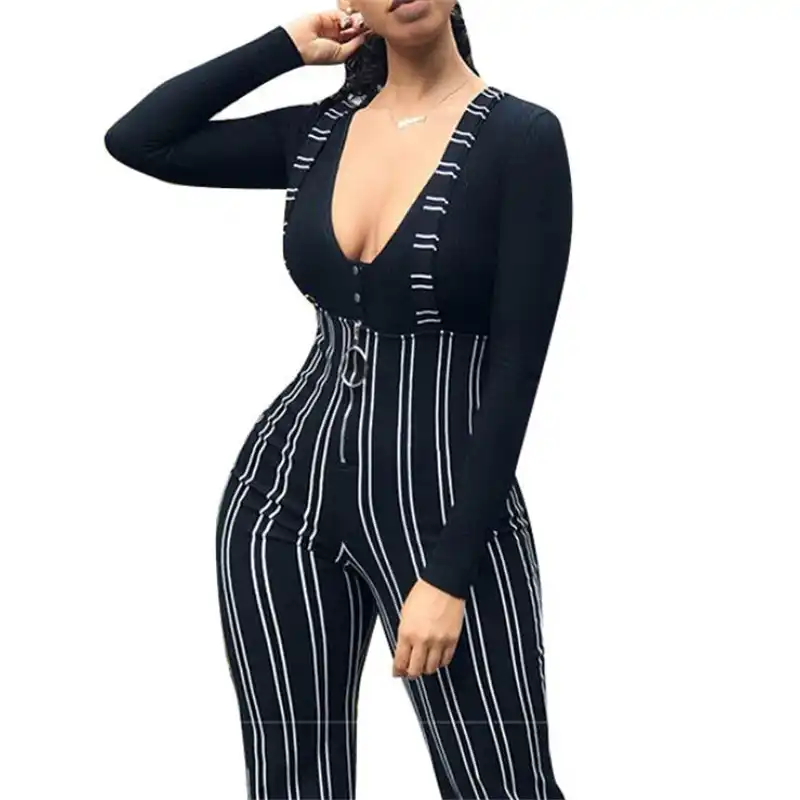 black jumpsuit with suspenders