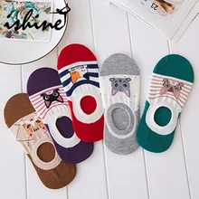 Для женщин Йога Спортивные носки мультфильм животных кошка лодыжки лодка Low Cut Спортивные носки экипажа Симпатичные Бег Йога Пилатес Носки для девочек Фитнес jul12