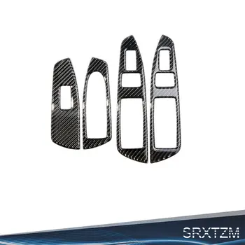 

SRXTZM Window Lifter Control Frame Sticker Carbon Fiber Vinyl Protective Film 3D Stereoscopic Sticker For Bmw F01 2009-2015