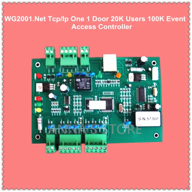 Контроллер доступа WG2001.NET TCP/IP для одной двери 20 пользователей 100K мероприятий MEM