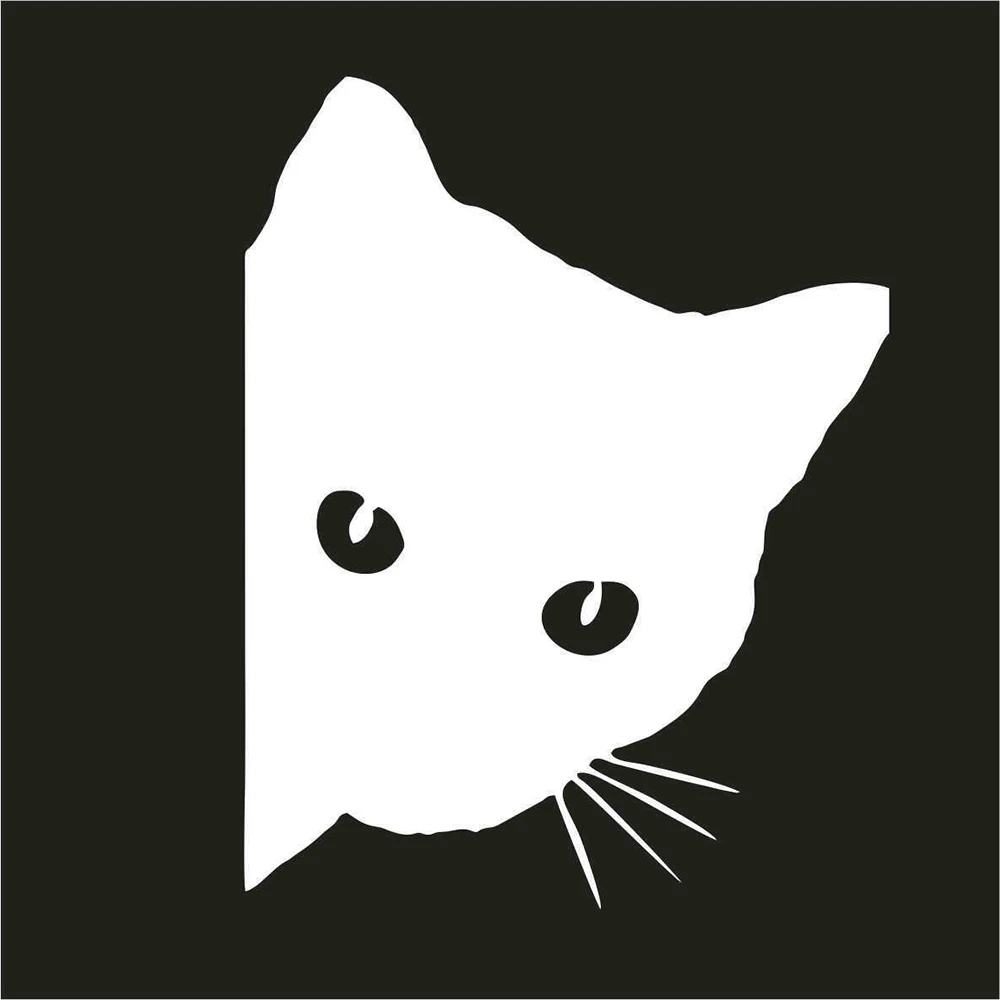 1 шт., 12*15 см, наклейка для кошачьего лица, для автомобиля, для питомца, для кошки, для лица, Peek, стикер на дверь автомобиля, украшение для мотоцикла, наклейки для автомобиля в сборе