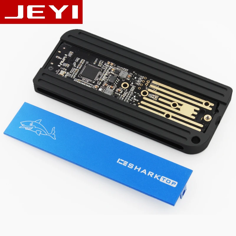  JEYI ICESHARK i9 carcasa HDD móvil caja NVME aluminio tipo C3.1 JMS583 m. 2 USB3.1 M.2 PCIE SSD U.2