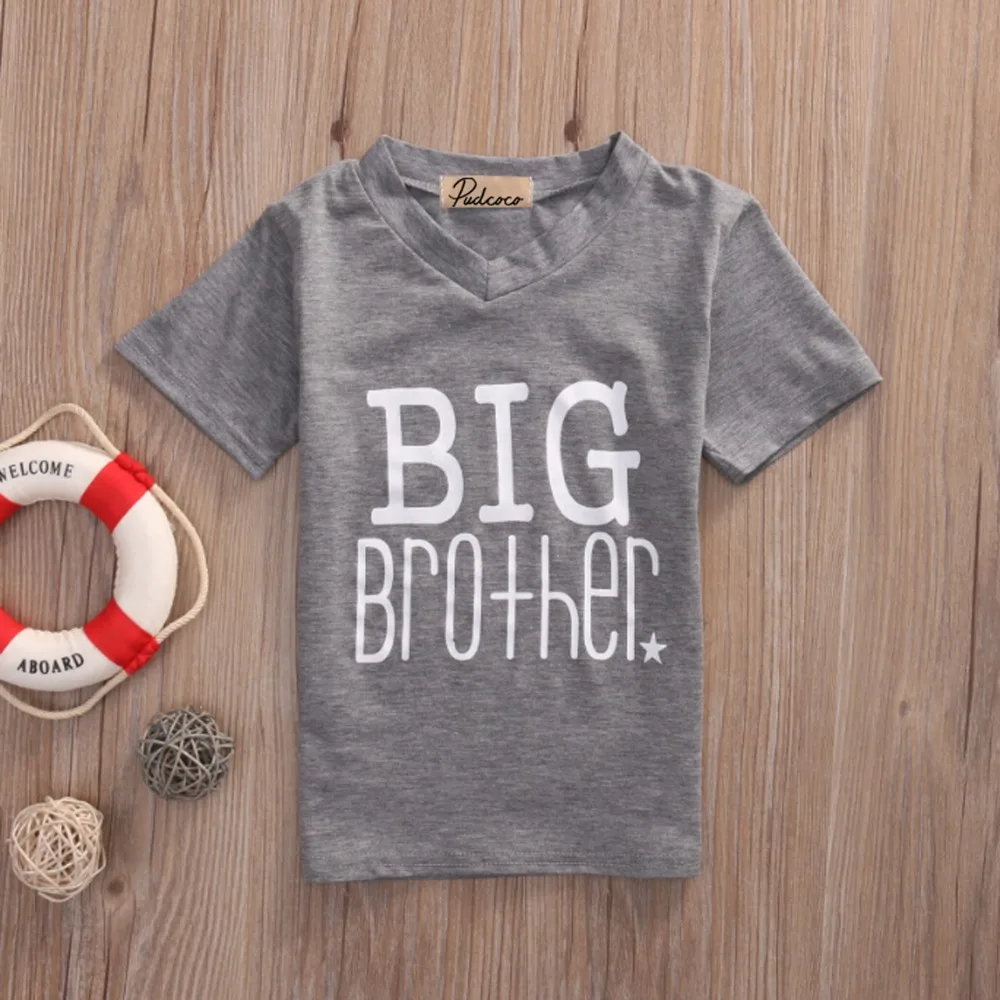 

Baby Boys Letter Printed T-shirt Romper Bodysuit Jumpsuit Matching Clothes Big little Brother