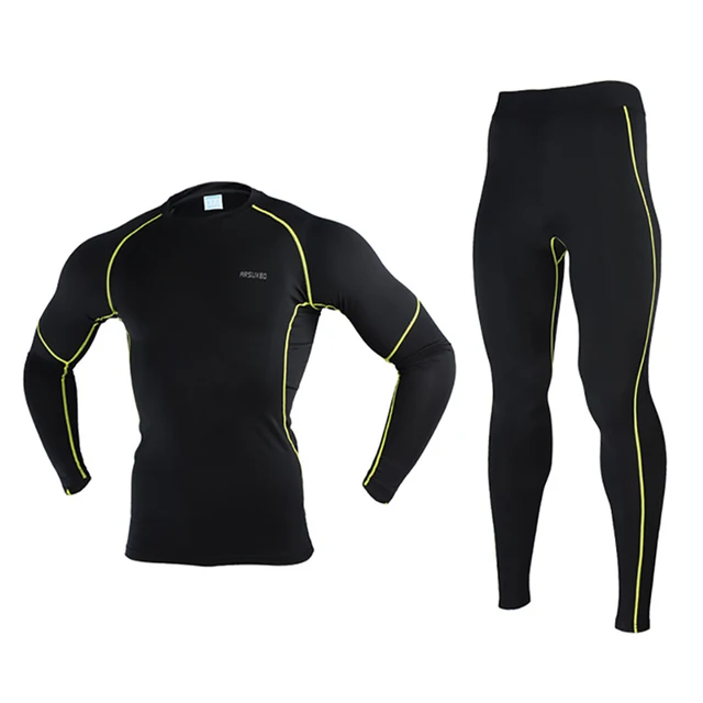 US $27.09 Quick Dry Men Running Sets Sport Clothing Set Men Running Jogging Suits Male Fitness Body building 