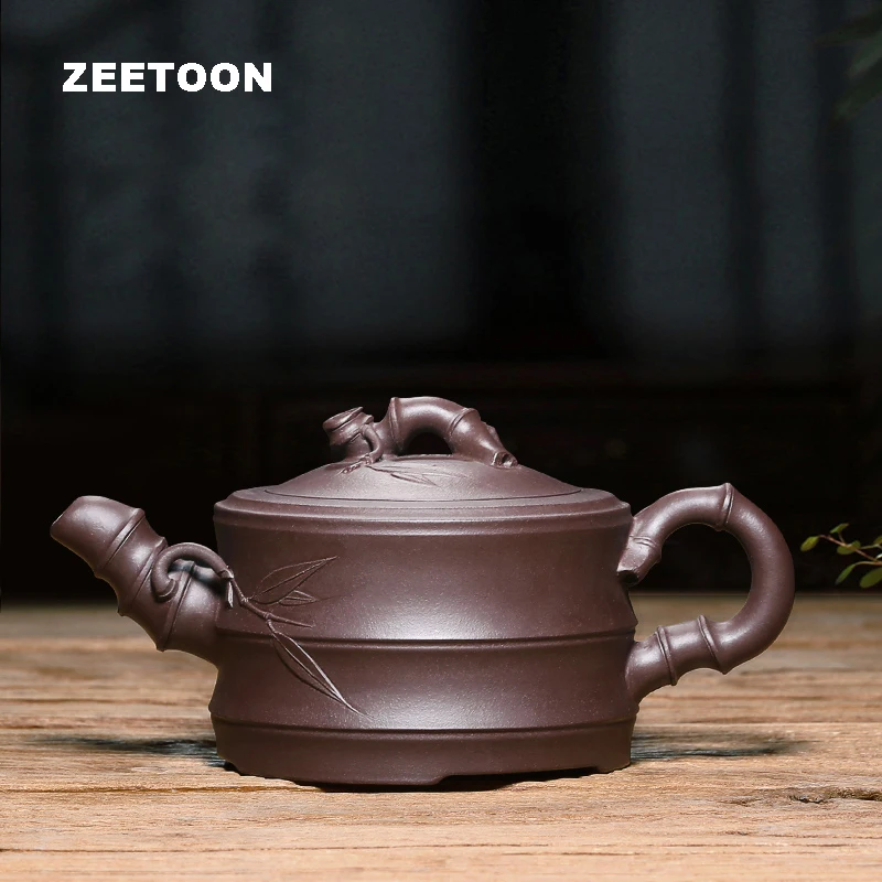 

340cc Authentic Yixing Teapot Bamboo Pot Master Handmade Purple Clay Brew Tea Pot Coffee Pot Tea Maker Zisha Tea Set Teaware