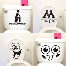 DCTOP 24 стиля, наклейки для туалета с большим ртом, забавные DIY виниловые наклейки для украшения дома, все виды наклеек для ванной комнаты, UAL Art, водонепроницаемая бумага