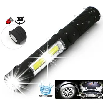 

COB LED Work Light Flashlight Camping Lights Hiking Portable Super Bright Warning Lamp ABS Plastic