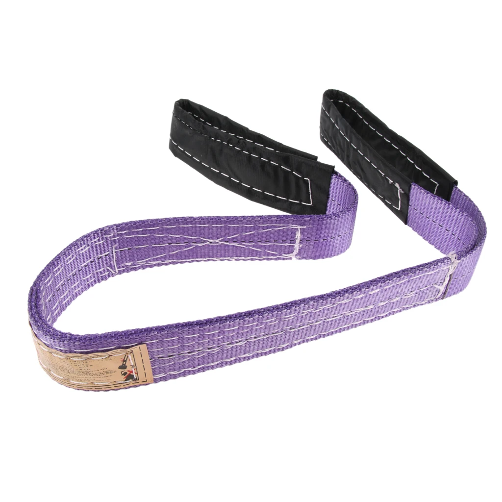 

3.3ft 1m X 1000kg Double-layer Heavy Duty Tow Strap Rope Lifting Towing Pull Cable Road 2200lbs With Reinforced Loops