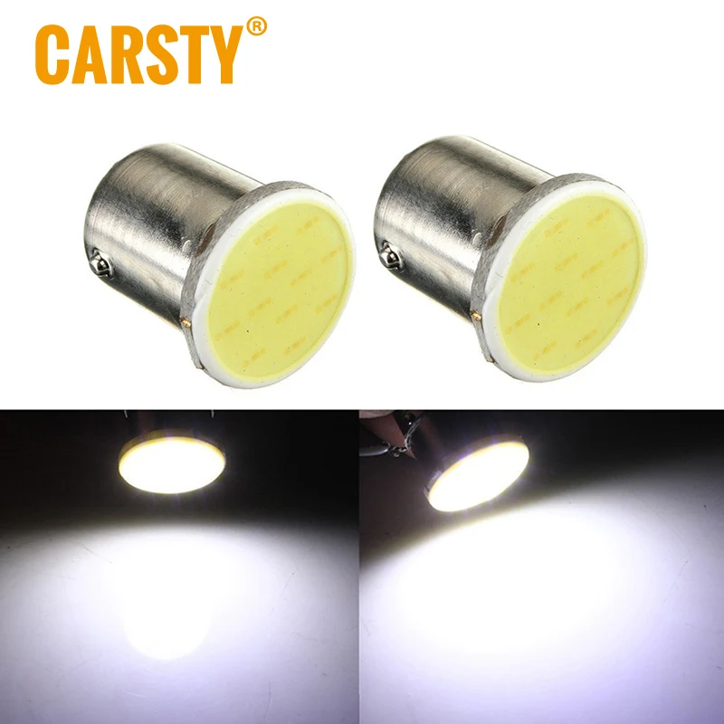 Carsty 2x Бесплатная доставка Супер Белый 1157 BAY15D P21W 12SMD COB LED Автомобиль RV трейлер