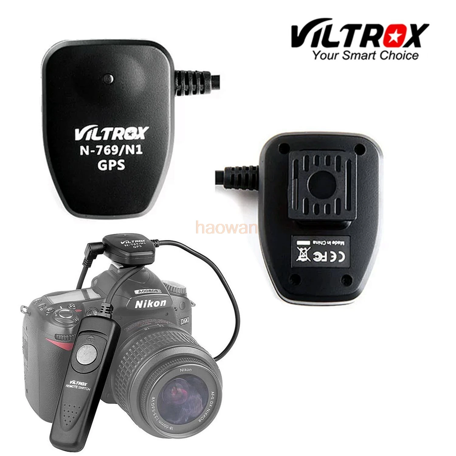 

N1 GPS Receiver+Shutter Release for Nikon D700 D300 D300S D200 D3X D3S d4 d2 d5 D800 D800E d810 camera