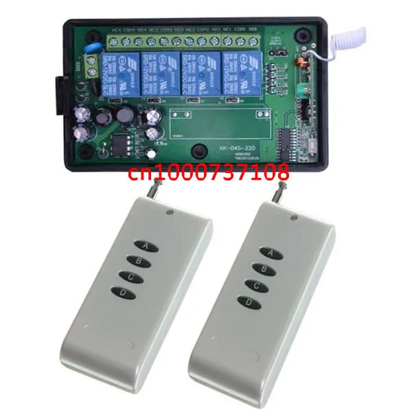 

Free shipping AC220V 4CH RF Wireless electro motor 315mhz wireless remote control socket ac dimmer 220v