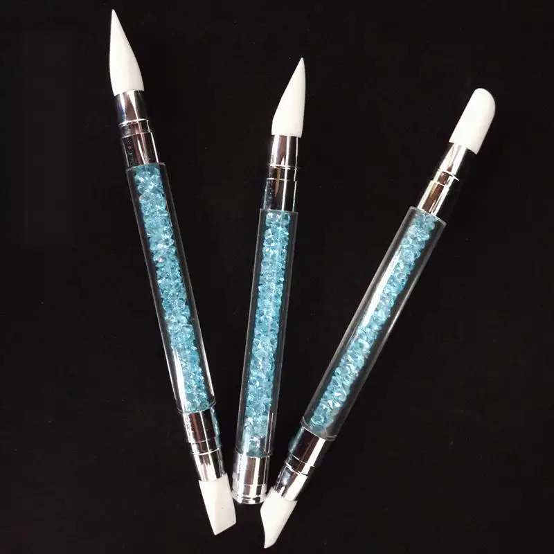 3PCS Silicone Nail Art Brushes For Design DIY Holographic Painting Acrylic Drawing Pen Tool Accessoires Manicure | Красота и здоровье