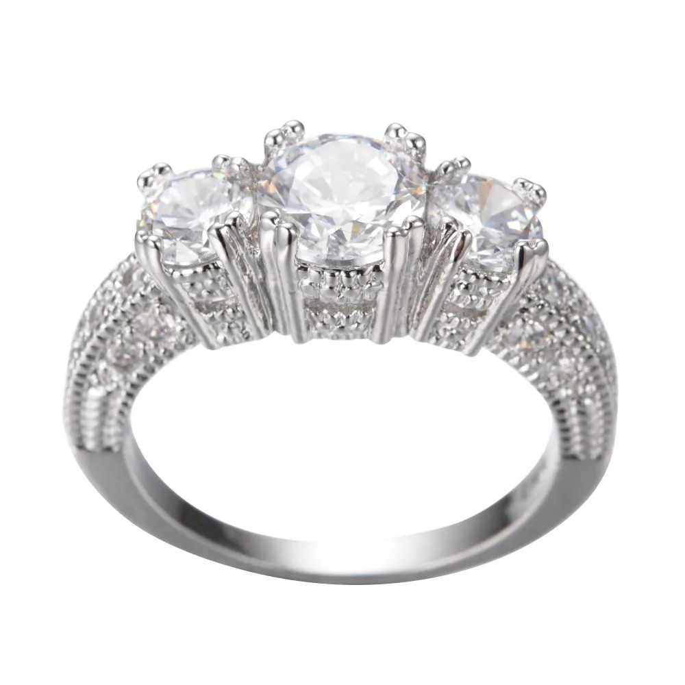 Размер 5-12 женское кольцо с кристаллами на палец белое позолоченное ювелирное изделие вечерние/обручальные/Свадебные кольца для женщин RW0002