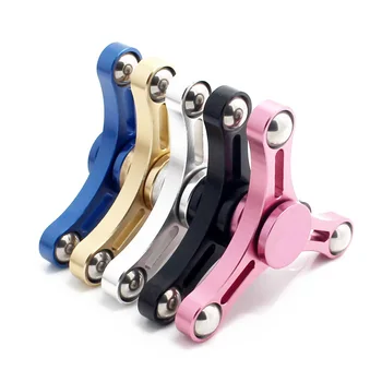 

5 Color New Style Triangle with Steel Ball Fidgeting Spinner Metal Handing Spinner Reduce Stress and Increase Attention