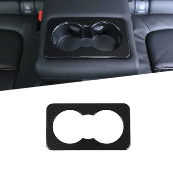 

ABS Carbon Fiber Style Car Rear Seat Water Cup Holder Cover Decoration Teacup Box Sequin For Jaguar XE XF L F-PACE Car-styling