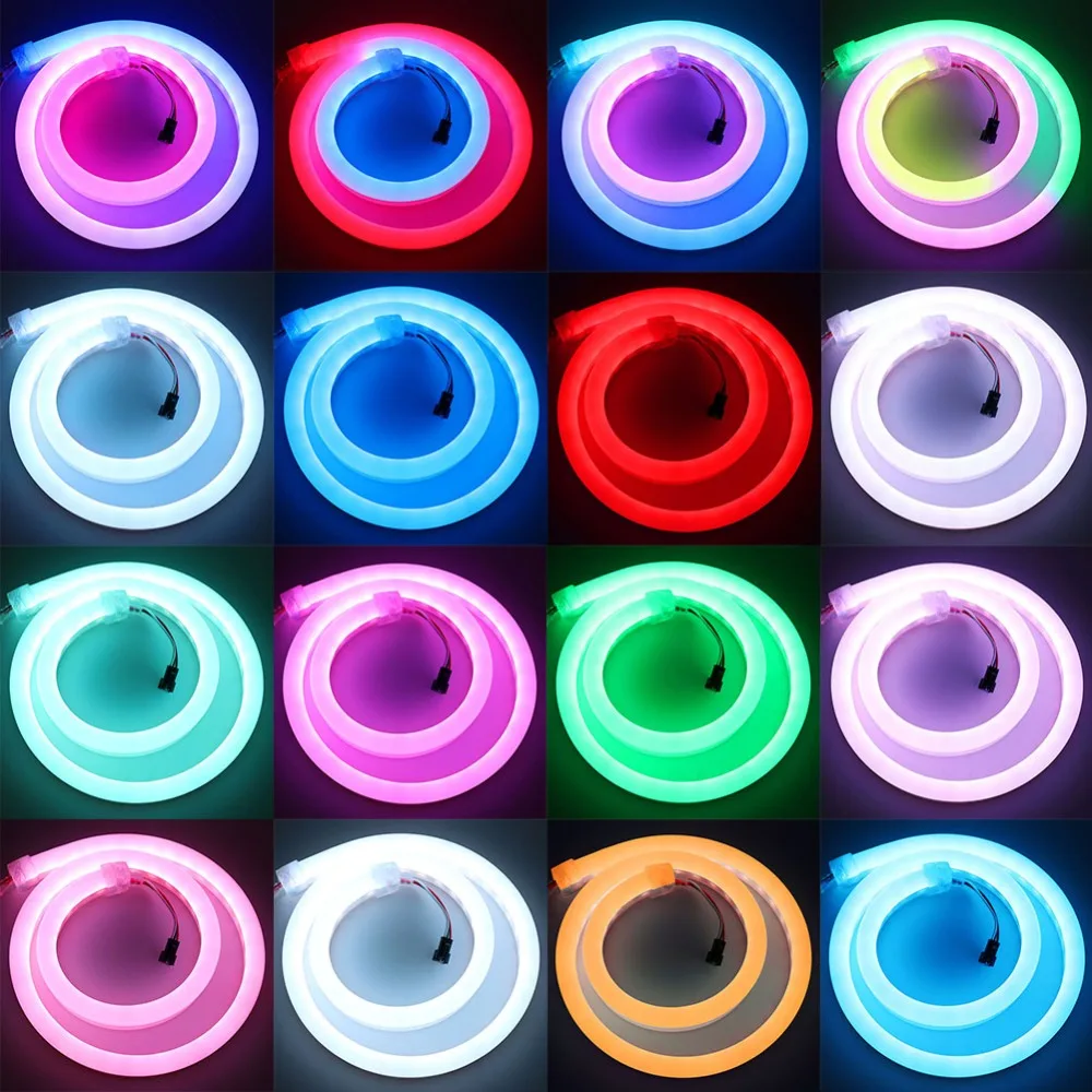 DC 5V 12V 24V RGB светодиодный неоновый светильник SK6812 WS2811 WS2812B 60 Светодиодный s/m