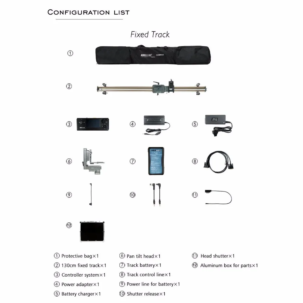 ASXMOV G3S High speed timelapse video stabilizer system pan tilt track rail slider motorized camera dolly slider for dslr camera
