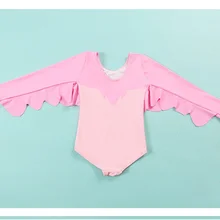 Летний купальник для девочек, Быстросохнущий тонкий купальник с воротником-тройником, включая розовую или черную кепка со шнуровкой на тему «Белый лебедь»