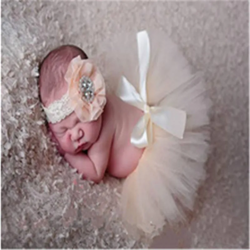 Реквизит для фотосессии новорожденных; юбка-пачка принцессы для маленьких девочек; повязка на голову для новорожденных девочек; зеленая Нижняя юбка; аксессуары для фотосессии - Цвет: 10