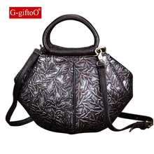 GiftoO Women Genuine Leather Hobo Bag Female Real Leather Handbag Luxury Woman Office Fashion Bag Large Casual Shoulder Bags