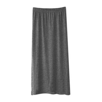 Дешевая Новая Модная хлопковая тонкая женская летняя юбка с разрезом по бокам, макси юбка, Женская посылка, прямая тонкая длинная юбка W563 - Цвет: W00563 dark gray