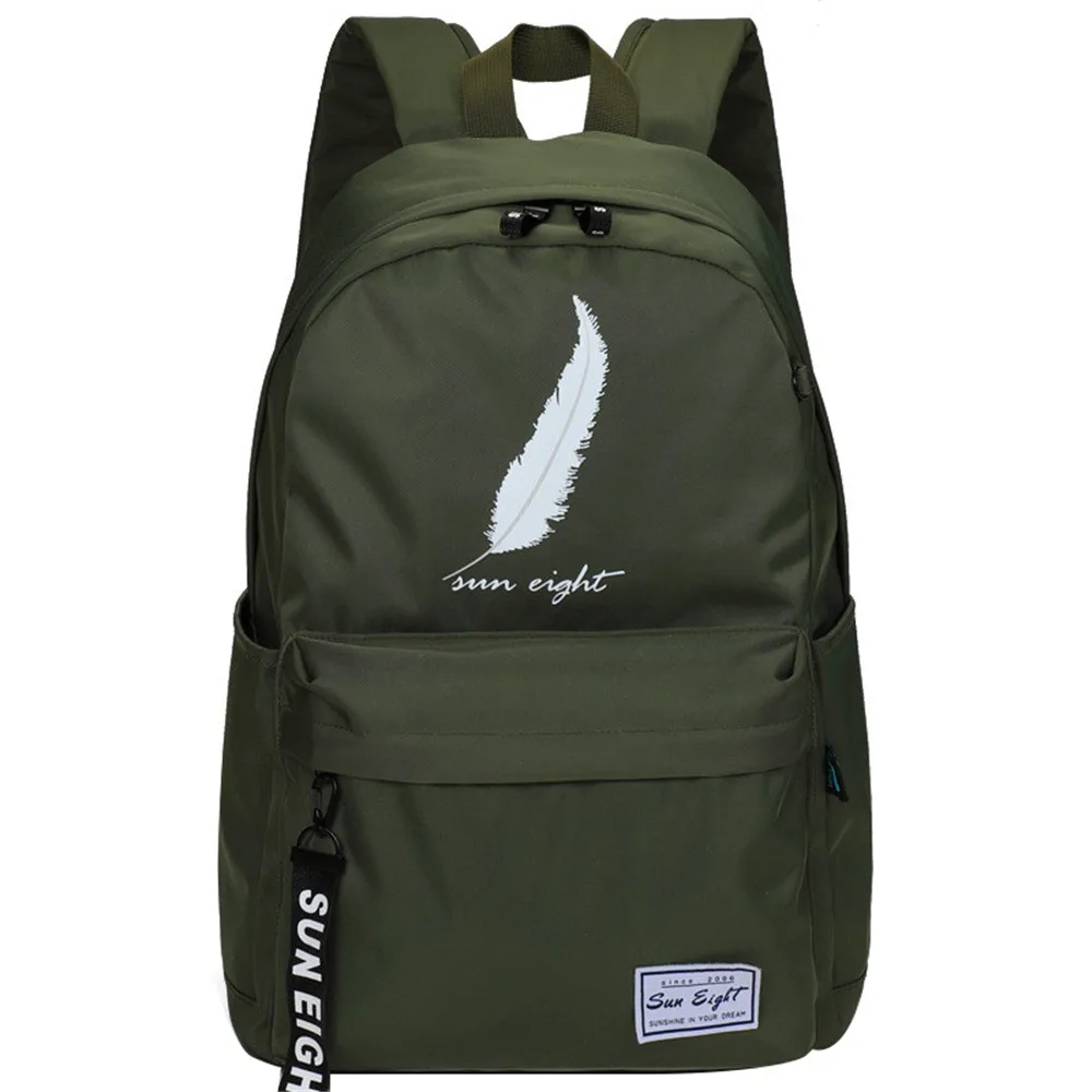 army green Водонепроницаемый нейлоновый женский рюкзак школьные сумки модный рюкзак для ноутбука для подростков с мультяшными принтами женская школьная сумка для путешествий bas - Цвет: army green