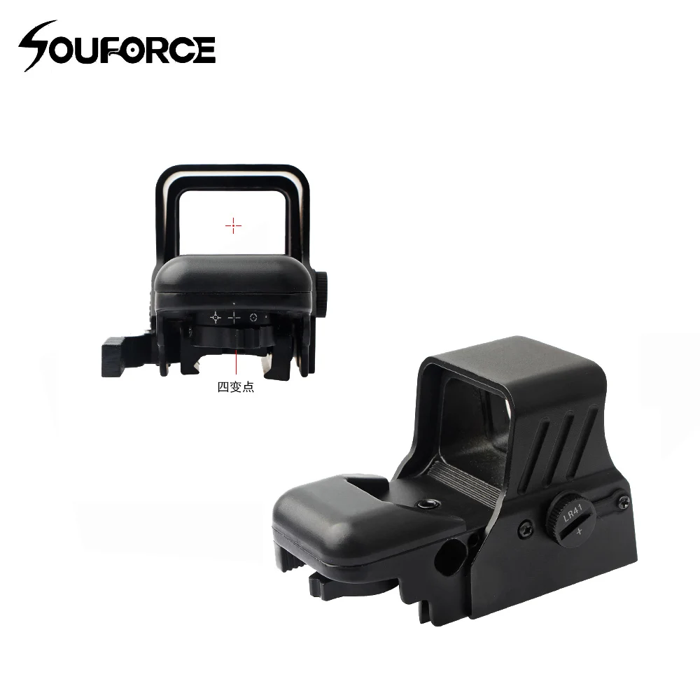 

Tactical Optics Red Green Dot Sight Mirror with Quick Release Suit 20mm Weaver Rail Holographic Scope for Hunting