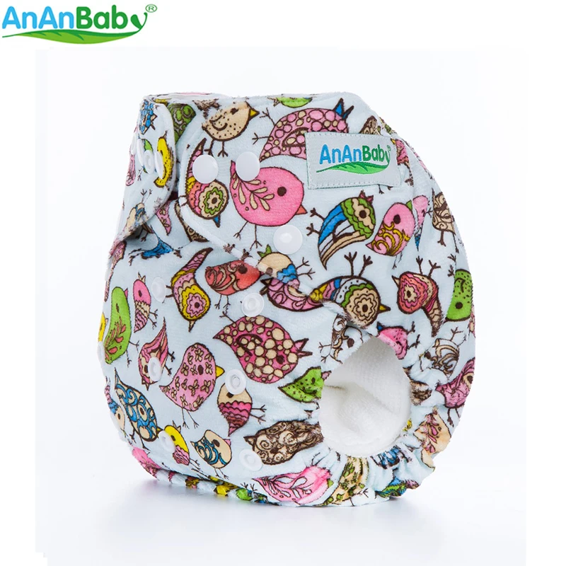 Новые модели подгузников Ananbaby 1 шт. супер Minky тканевые подгузники многоразовые