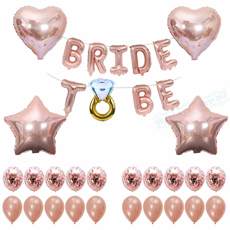 Шары с надписью Bride To Be Oh Baby шарики бриллиантовым кольцом для свадебной вечеринки