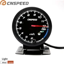 CNSPEED 60 мм Автомобильный датчик температуры выхлопных газов 200-1200C EGT датчик с датчиком белый и янтарный светильник YC101418+ YC100211