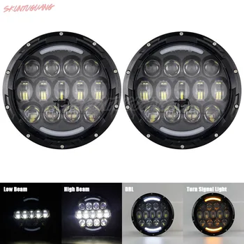 

2 PCS Super Bright 105W LED Headlight with DRL Turn Signal Light Off road Driving Lamp for Jeep Wrangler JK CJ Hummer