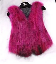 Женский жилет из натурального лисьего меха без рукавов TFP819|fox fur vest|natural fox vestreal |