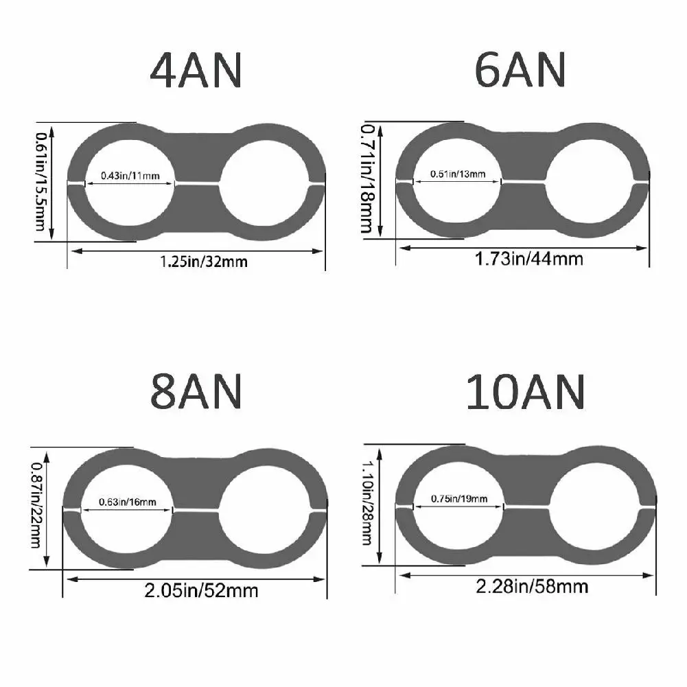 Хомут сепаратора шланга AN4/AN6/AN8/AN10 газ/масло/топливо конец шланга фитинг автомобиля Авто Заготовка алюминиевый Сепаратор Зажим