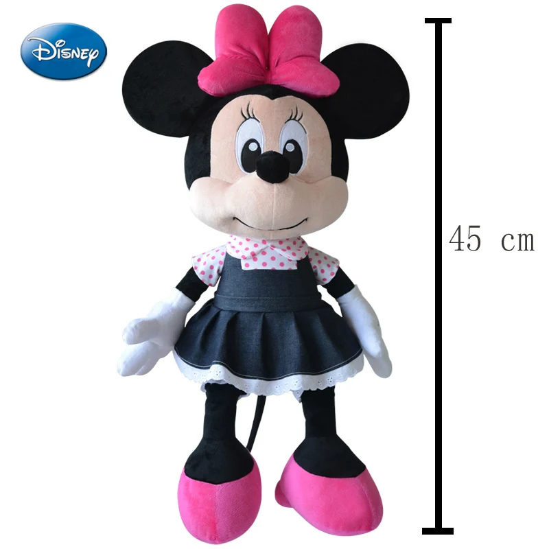 Оригинальные Плюшевые игрушки Дисней Микки Маус, детские куклы мышки Минни, мягкие плюшевые игрушки для мальчиков и девочек, подарок на день рождения, высокое качество - Цвет: Minnie 45cm