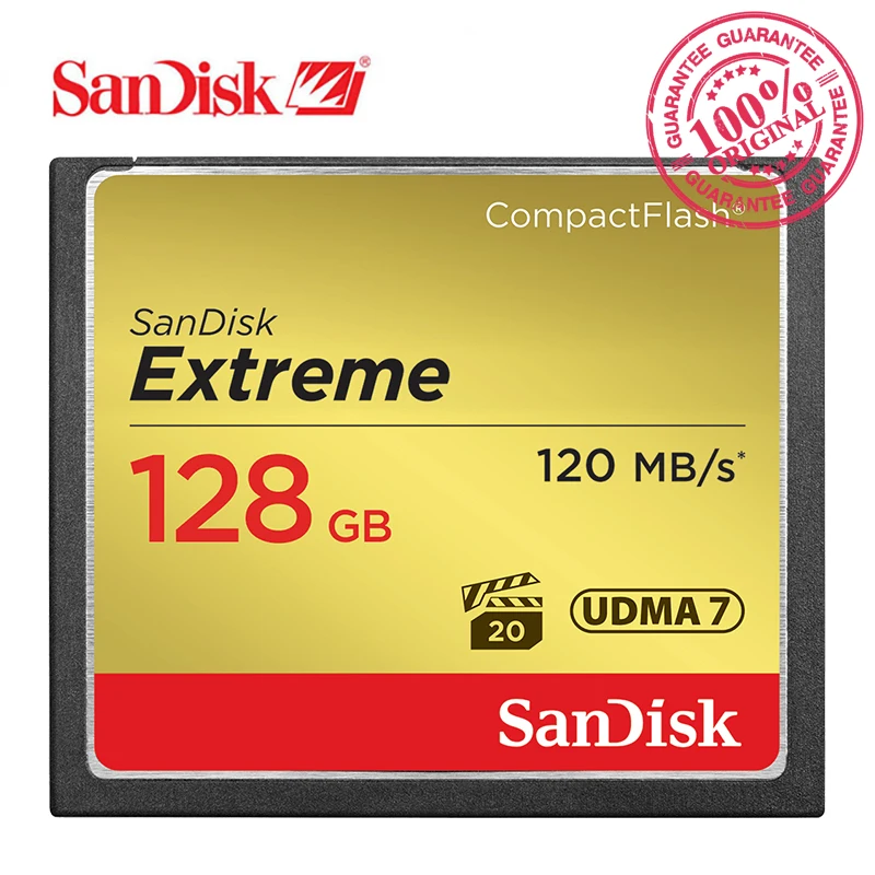 

SanDisk Memory Card Extreme CompactFlash 128GB CF Card 800X VPG-20 120MB/s Read For Rich 4K and Full HD Video SDCFXS